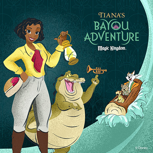 Drop on in to Tiana’s Bayou Adventure at Magic Kingdom® Park